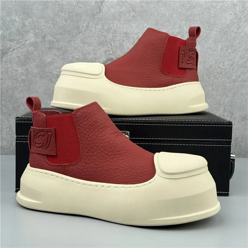 

Модные повседневные мужские ботинки с удобной износостойкой подошвой, высокие мотоциклетные ботинки для мужчин