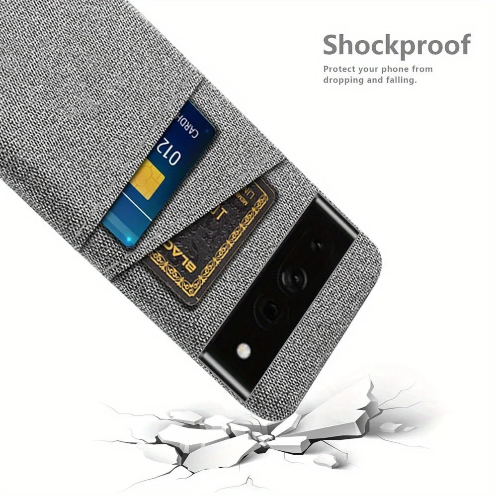 For Google Pixel 7 Pro 6 6pro 7A 6A Case Luxury Fabric Dual Card Phone Cover For Pixel 7 7pro 6A 6 Pro 7A