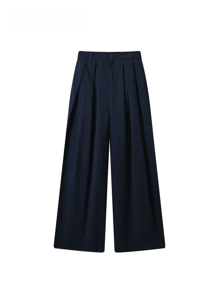 

High Waist Straight Leg Pants Women's plus Size Summer New Style Versatile Loose Slimming Age-Defying Pants for plus Size
