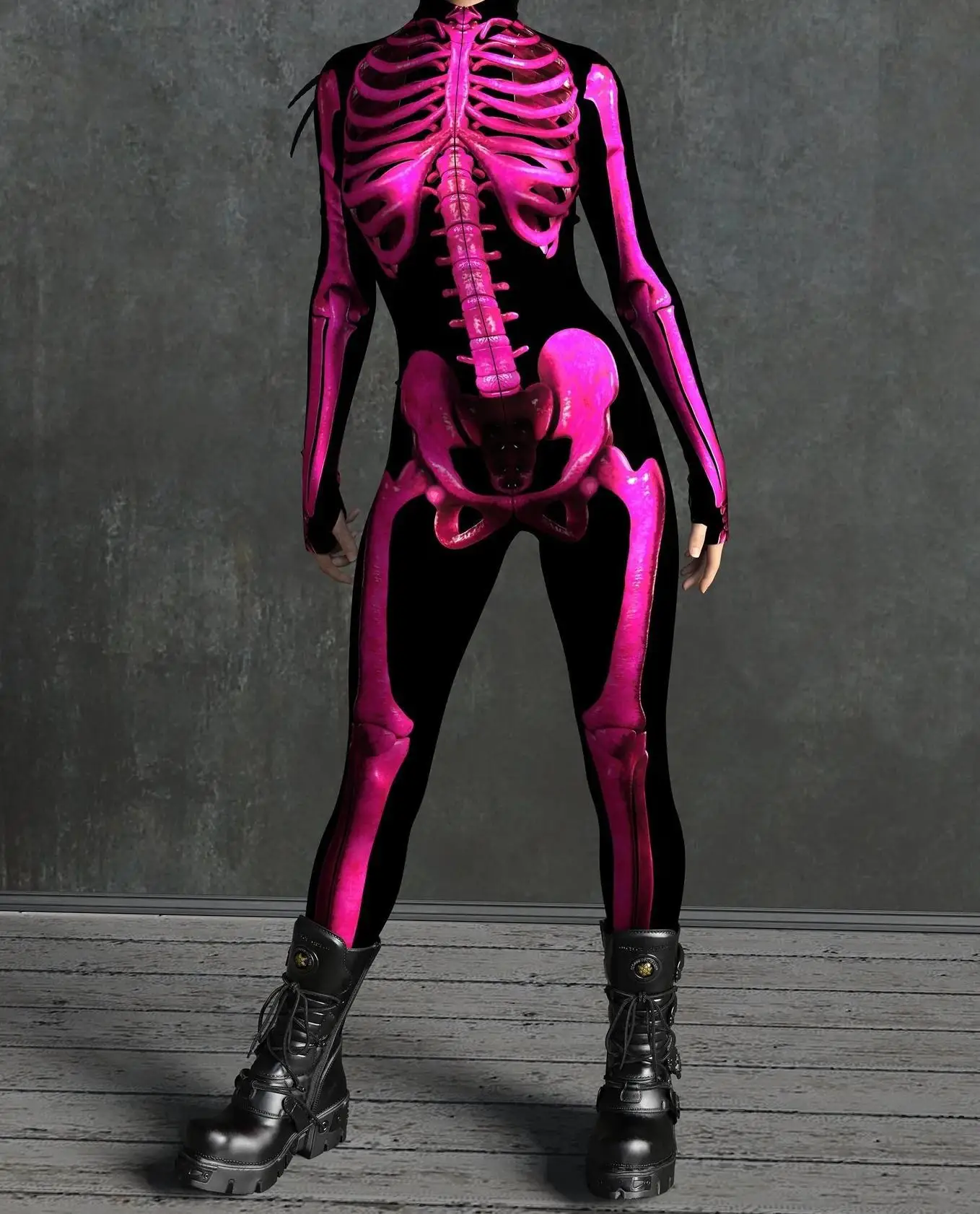 Karneval Totenkopf Party Bodysuit Damen Sexy Horror-Print Jumpsuit Feiertagsparty Maskerade Catsuit Kostüm Einzigartiges Aerial Yoga Set – Detail 33