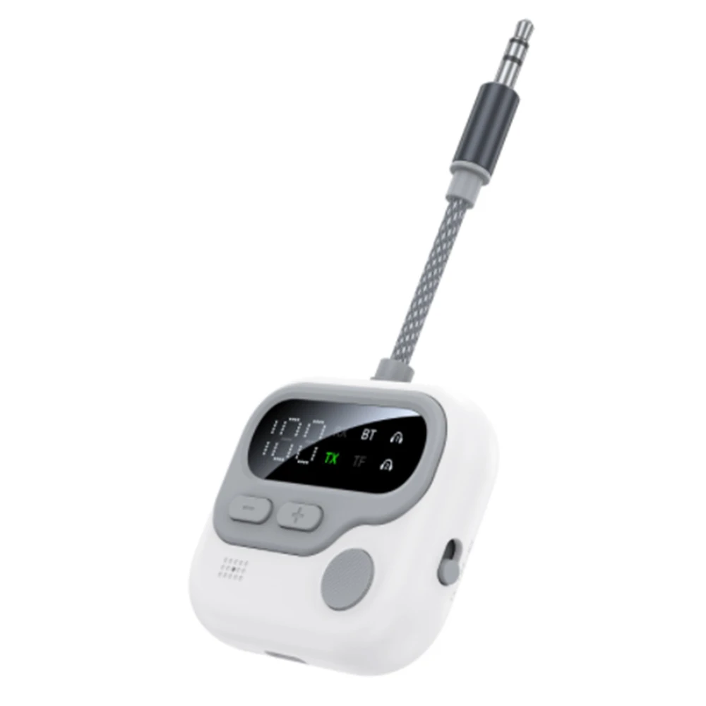 

BT 5.4 Adapter Digital Display, Wireless Audio Transmitter and Receiver, 2-in-1 Car AUX For Airplane TV Headphones Audio System