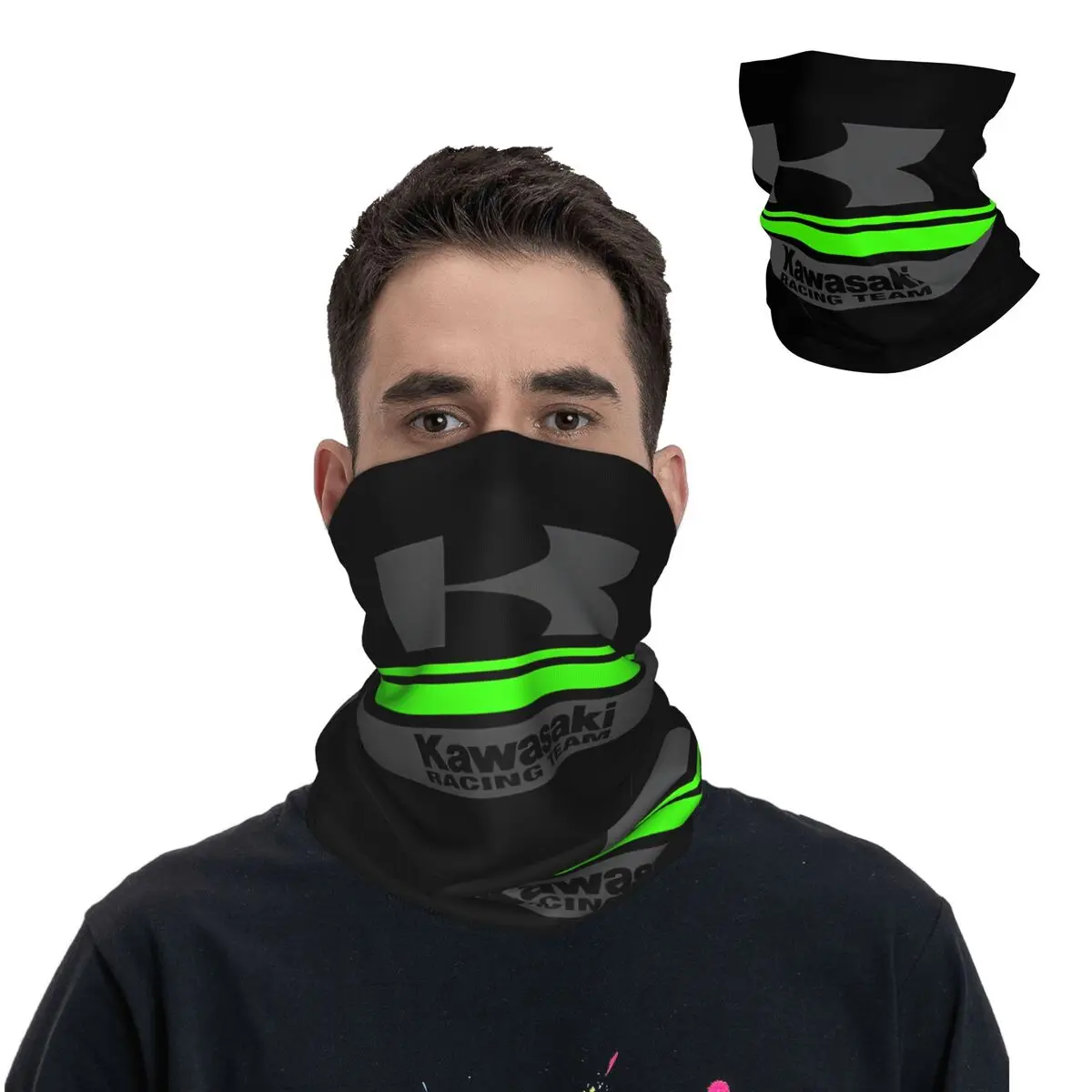 Couverture de jet d'équipe unisexe pour adultes, cagoule, bandana, couvre-cou, imprimé, motocross, rond, écharpe, randonnée, respirant, Kawasakis