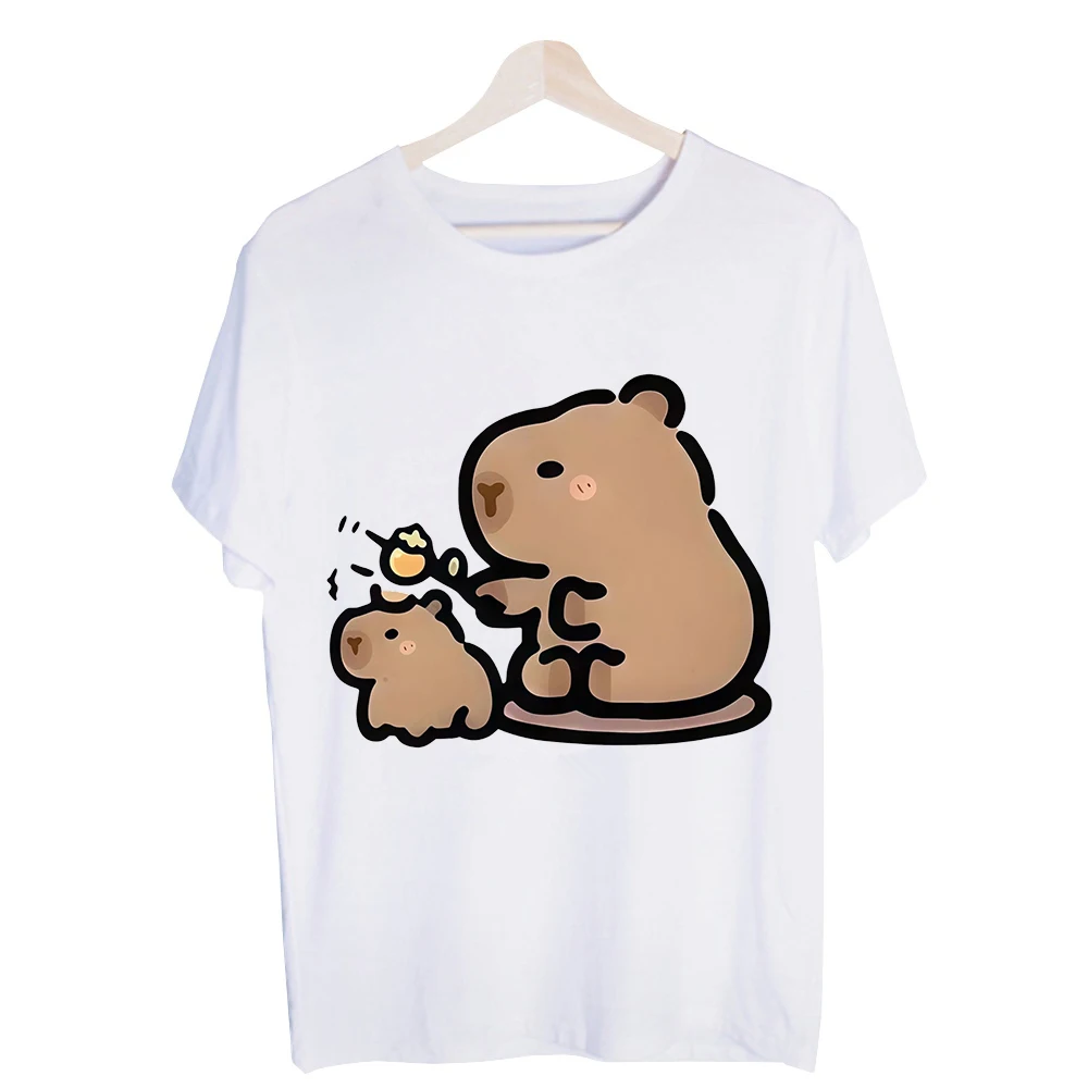 Unisex Cute Animal Family Graphic Tee, Short Sleeve Crew Neck T-Shirt for Casual Daily Wear and Summer Outfits