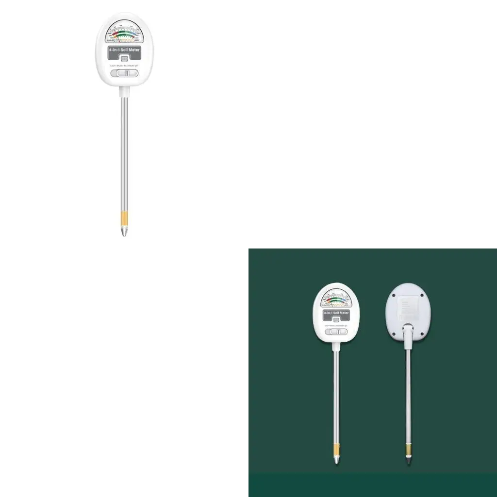 652F Soil Tester for Acid Base Moisture Fertility & Sunlight with Digital Display No Power Required Plastic Gardening Tool