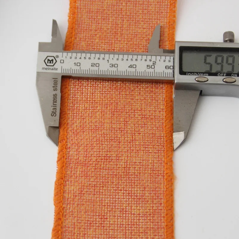 3 Meters/Wide 60mm Color Linen Corded Ribbon Roll Christmas Gift Gift Wrapping Decoration Wedding Party Diy Handmade Linen Roll