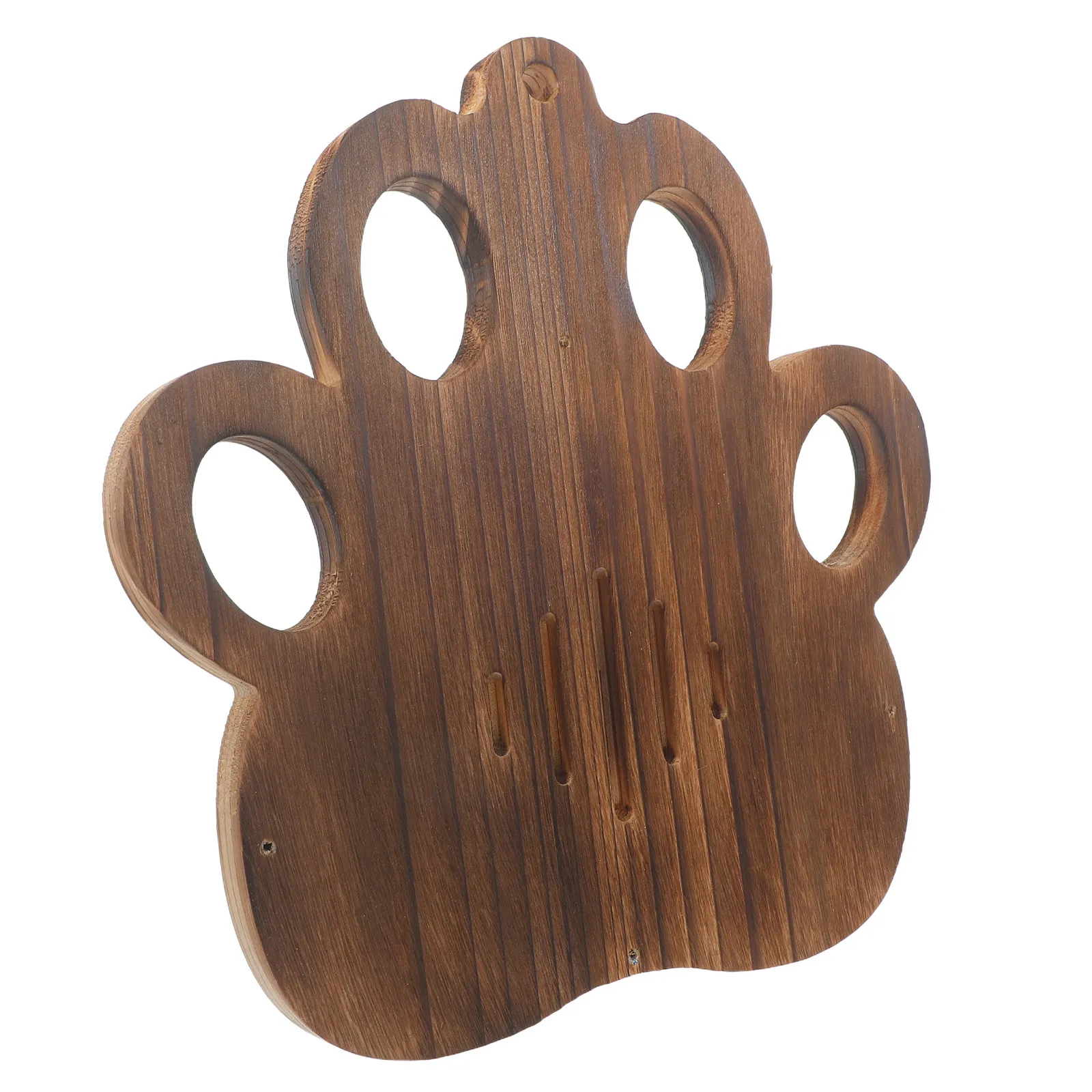 Staghorn Fern Mounting Board Wooden Paw Print Ornament 25Cm Vertical Plant Wall Planter Indoor Balcony Orchid Display Succulent