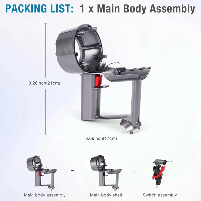 Main Body Assembly Housing Replacement For Dyson V11 SV14 Vacuum Cleaner Main Body Service Assembly Casing