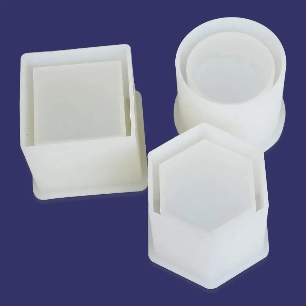 

3D Flowerpot Silicone Mold Succulent Plants Moss Flower Pots Concrete Planter Silicone Mould Pen holder silicone mold 1pc