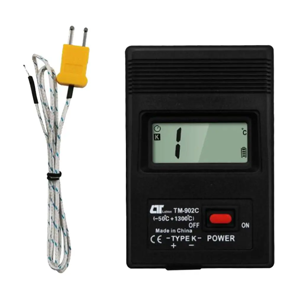 TM-902C Cyfrowy termometr wysokotemperaturowy do gazu i cieczy stałych + baterii