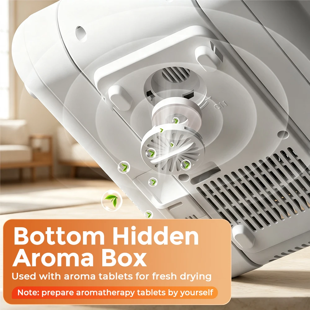 Faltbarer Schuhtrockner und Stiefelwärmer mit 4 Röhren, 8 Timer, 2 Geschwindigkeiten, PTC-Heizung, UV-Licht, LED-Touchscreen für Arbeitsstiefel, Handschuhe, Turnschuhe und Socken – Detail 8