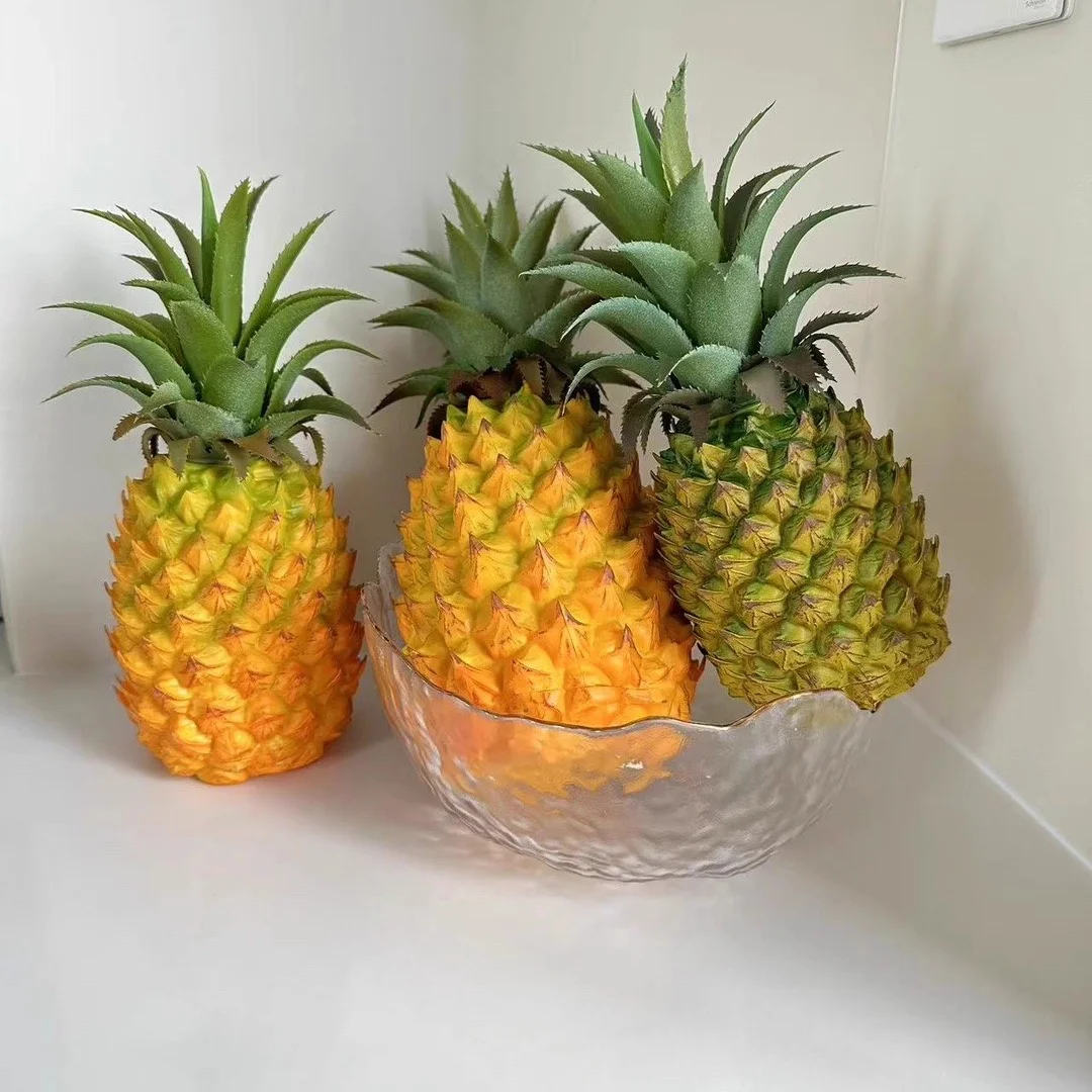 Piña Artificial mediana y grande, fruta simulada para decoración del hogar, boda, piña falsa, cocina, escritorio, sala de estar