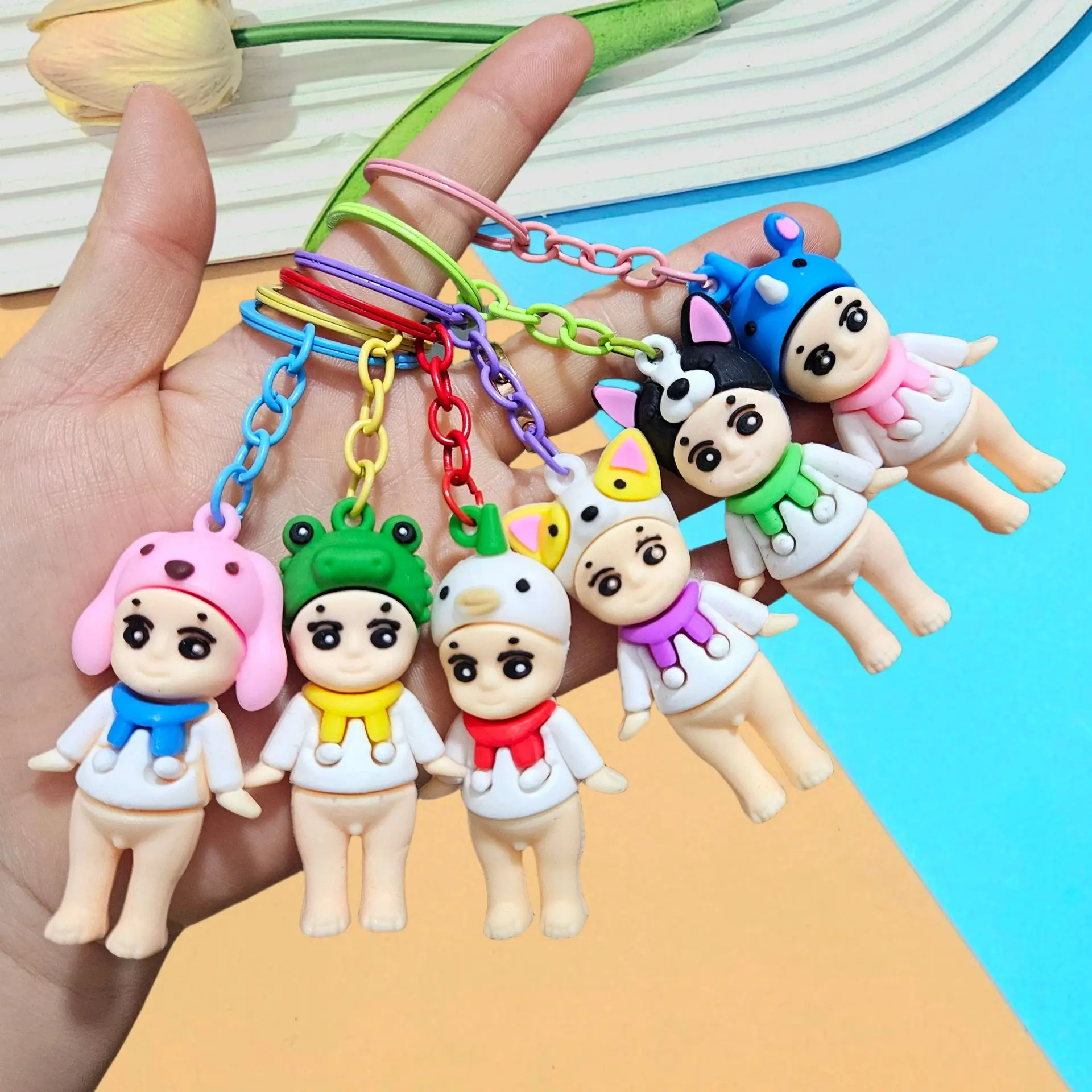 

Cute Cartoon Keychain Anime Student Bag Accessory Trendy Cartoon Backpack Decoration New Girls' Holiday Gift