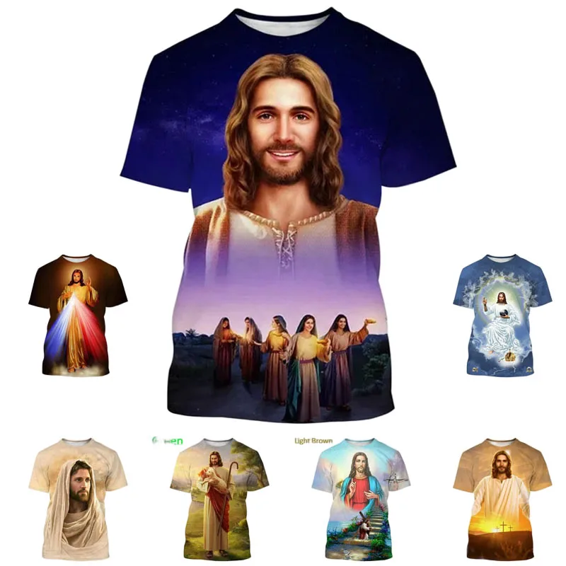 Jesus Love Every Christian Printed 3D T-shirt Summer Fashion Jesus Pattern Men\'s Women\'s Short Sleeve Casual Tshirt Ropa Hombre