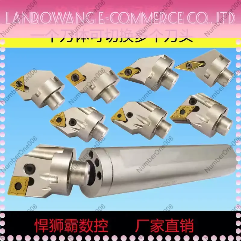 CNC Boring Bar Holder TH50-PWLNR08for WNMG0804 Insert, 60mm Min Bore Diameter, External Machining Tool