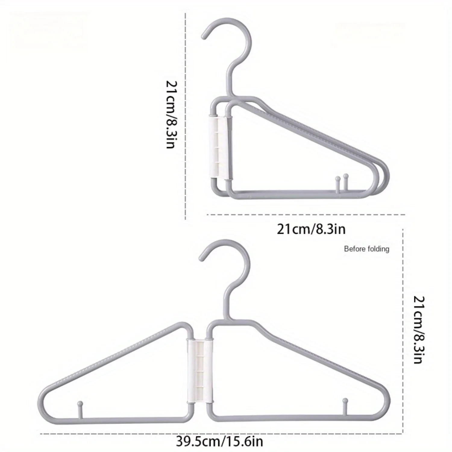 Multifunctional Space Saving Rotating Folding Hanger, Shop Foldable Hanger Plastic Folding  Hanger Pants Rack Set