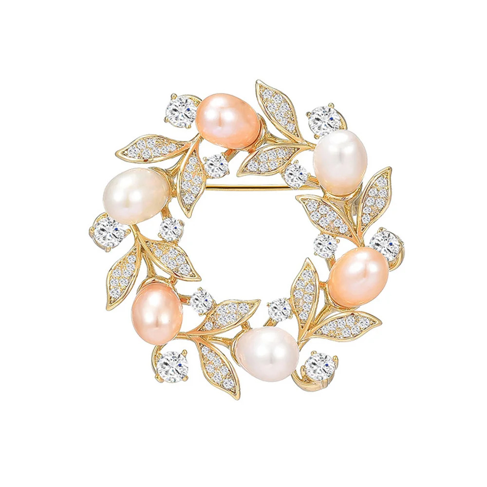 Pearl Brooch High-end Garland Jewelry for Wedding Banquet Dress Accessories Gifts Elegant 2024 New Exquisite Brooches Pins