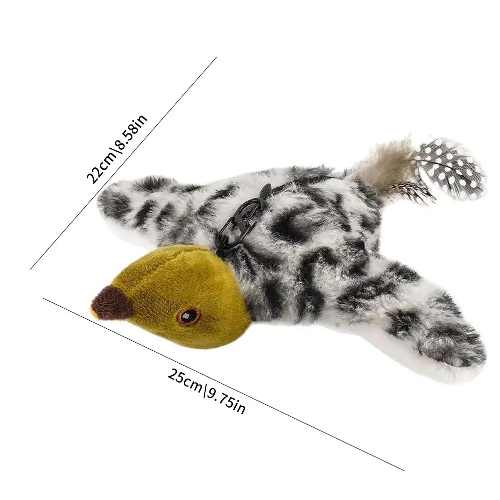 New Rechargeable Interactive Tapping Chirping Bird Cat Toy with Replacement Bird Skin Popular Cat Toy