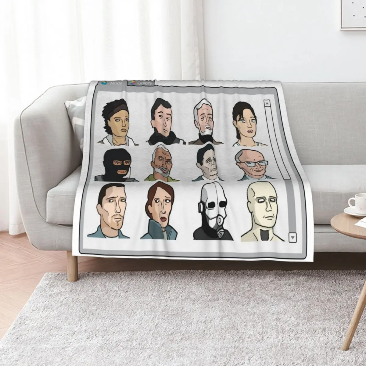 Garry's mod - Player Model Select Throw Blanket christmas gifts Flannel Fabric Kid'S christmas decoration Sofas Warm Blankets
