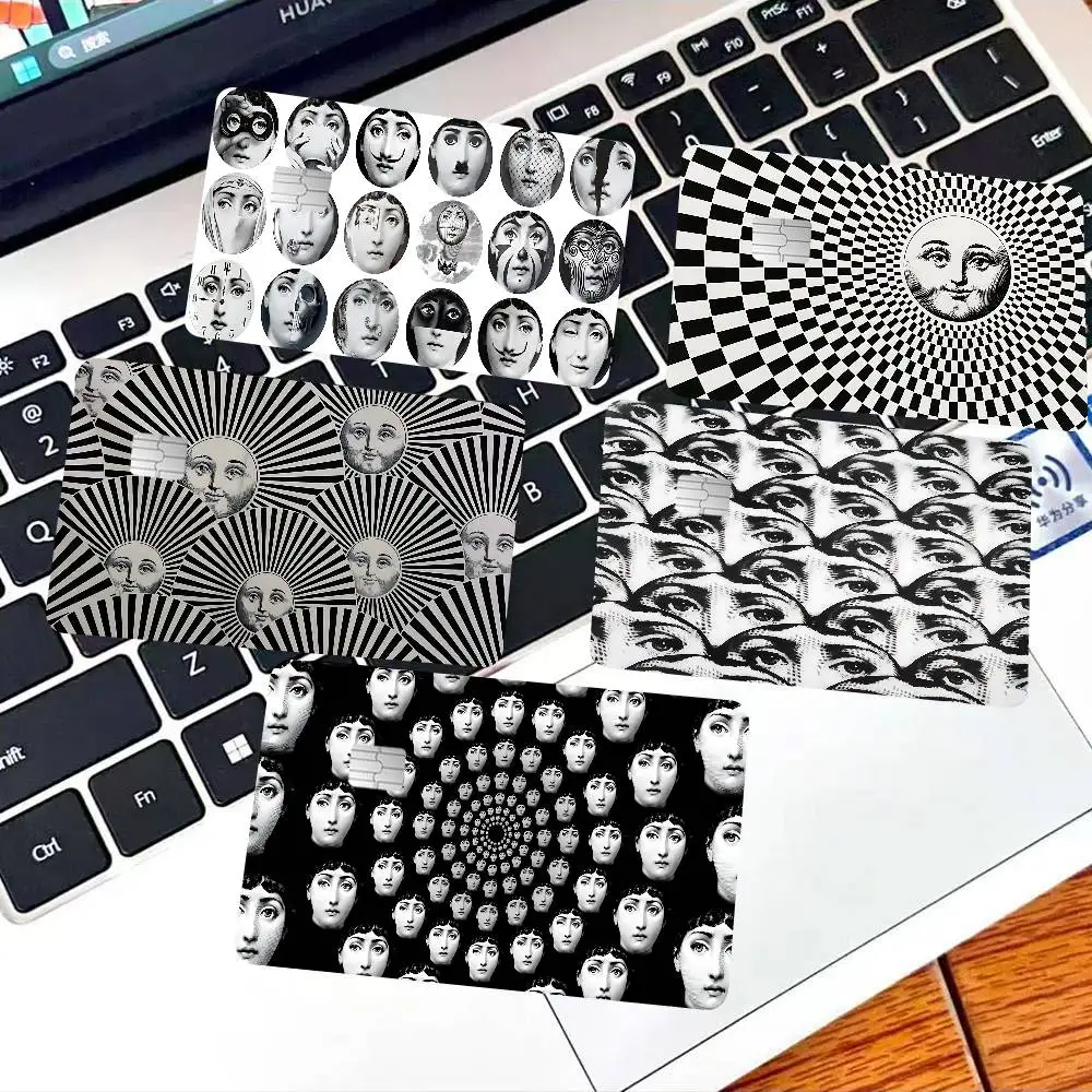 Face Art P-Piero F-Fornasetti Anime Spend Or Save Funny Shell On Off Ultra Thin No Fade Sticker Skin Cover Film For Debit Credit