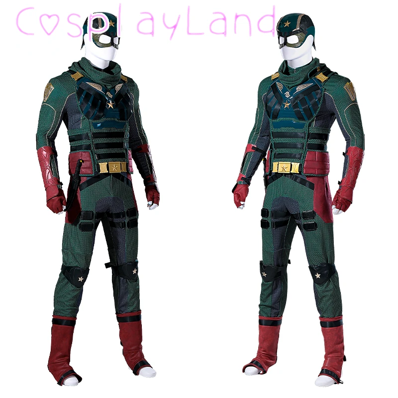 The Boys Soldier Boy Suit Costume American Hero Carnival Halloween Cosplay Green Superhero Ben Battle Outfit Adult  Men Suit