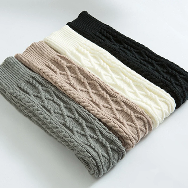 75CM Winter Warm Over Knee Long Thick Knitted Socks Women Thigh High Long Stockings Christmas Boot Warm Stockings Leg Warmers