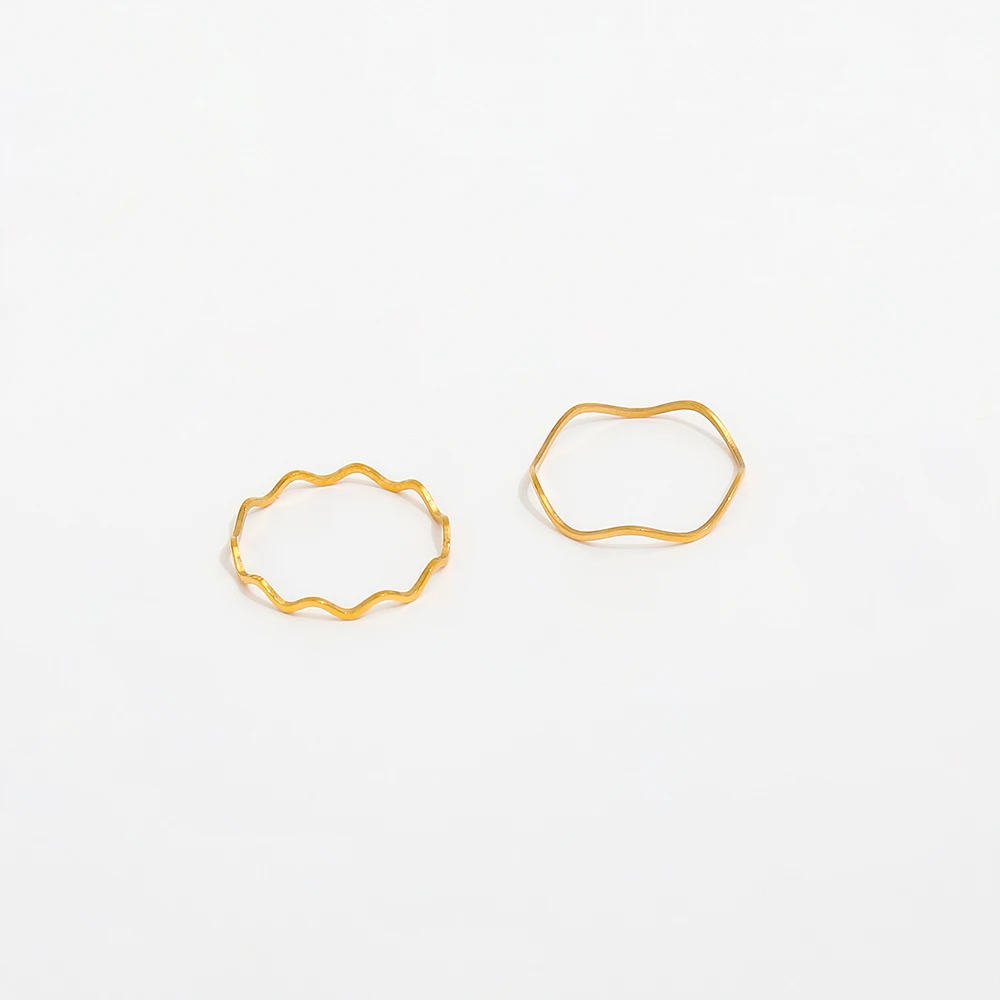 Joolim High End PVD Symple kadınlar için en kolay kat aşınma örgü yüzük paslanmaz çelik takı toptan