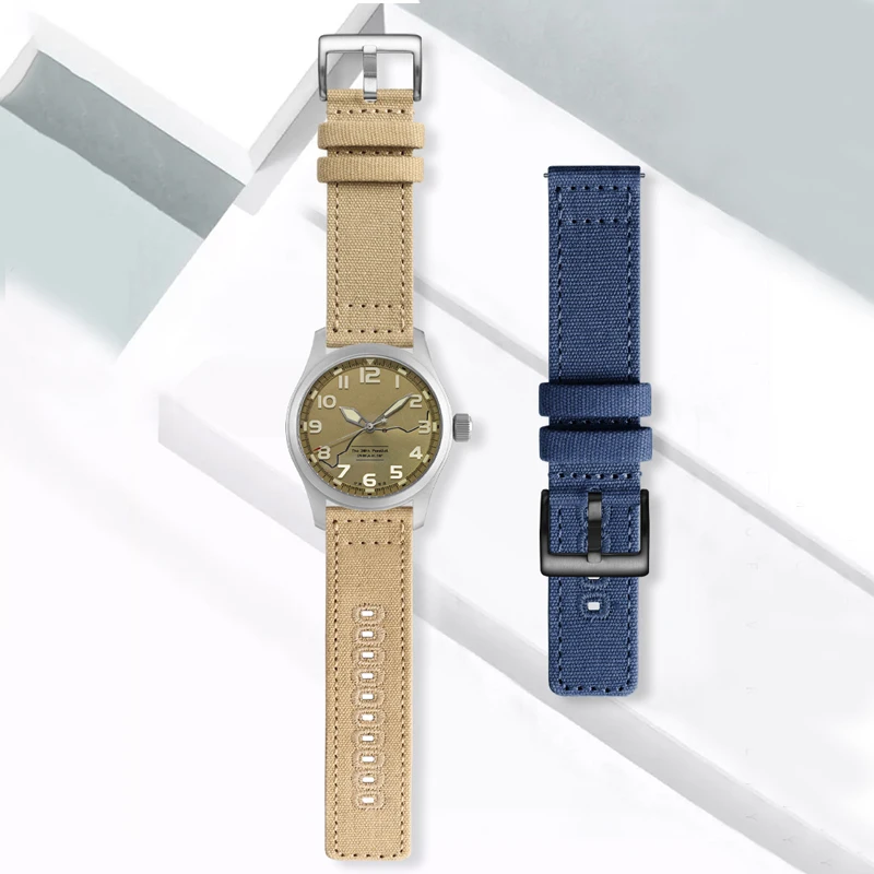 Ремешок быстросъемный для наручных часов H70605731 H70605993 Seiko, Холщовый нейлоновый браслет для наручных часов, цепочка 20 мм 22 мм