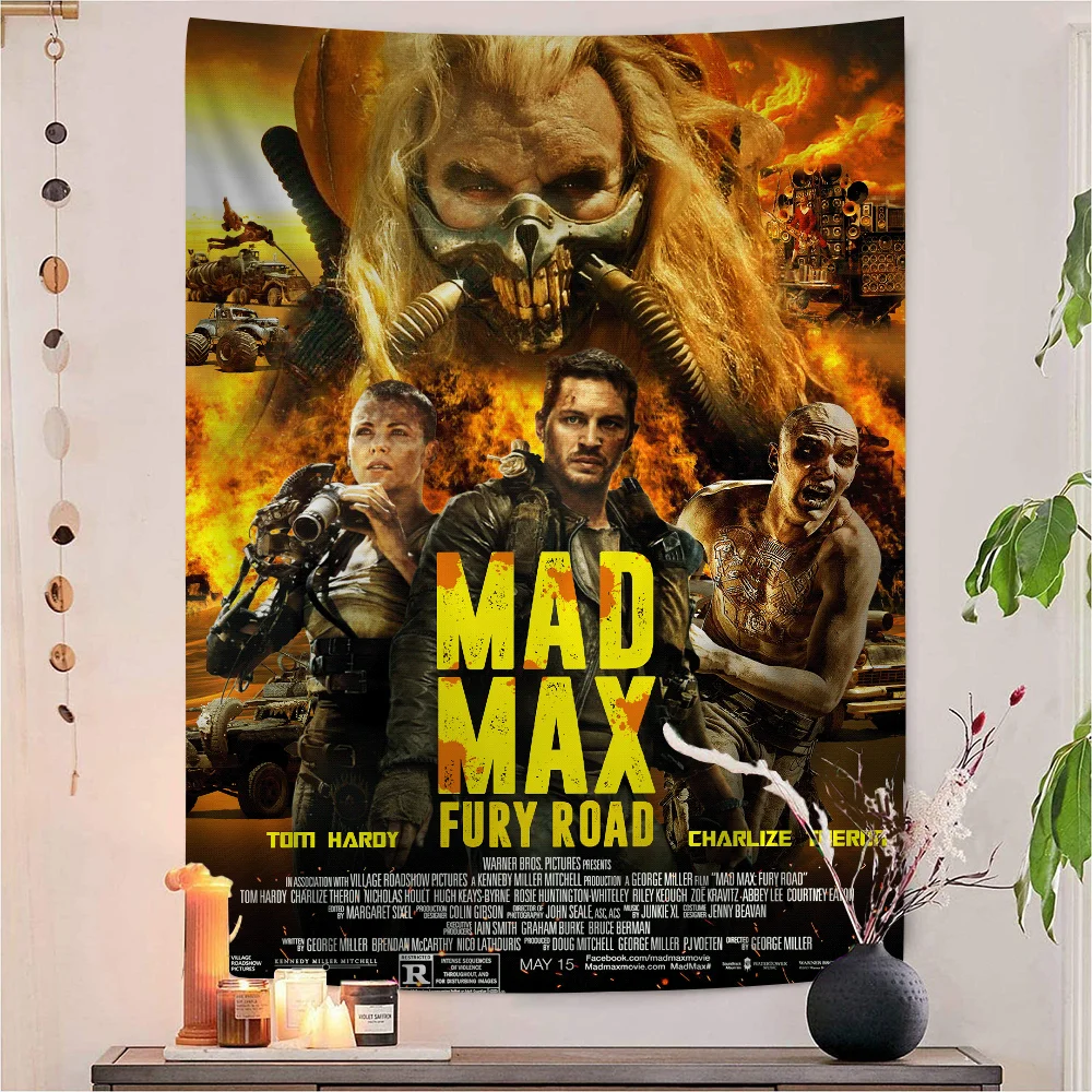 Mad Max Classic Movie Series Art DIY Wall Tapestry Hanging Tarot Hippie Wall Rugs Dorm INS Home Decor