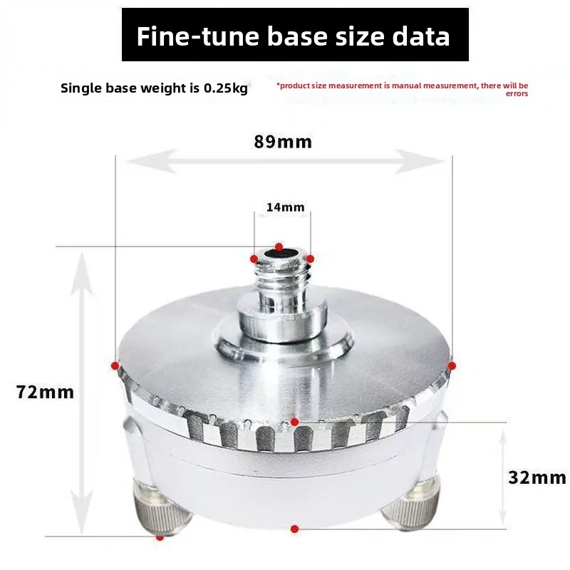 Electric fine-tuning base universal 12 wall level meter rotating 360 fine-tuning base tripod floor meter accessories bracket