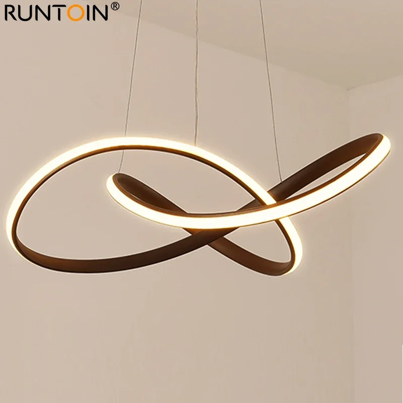 LED Chandelier Modern Minimalist Pendant Lamp For Living Room Dining Room Kitchen Bedroom Simple Remote Control Hanging light