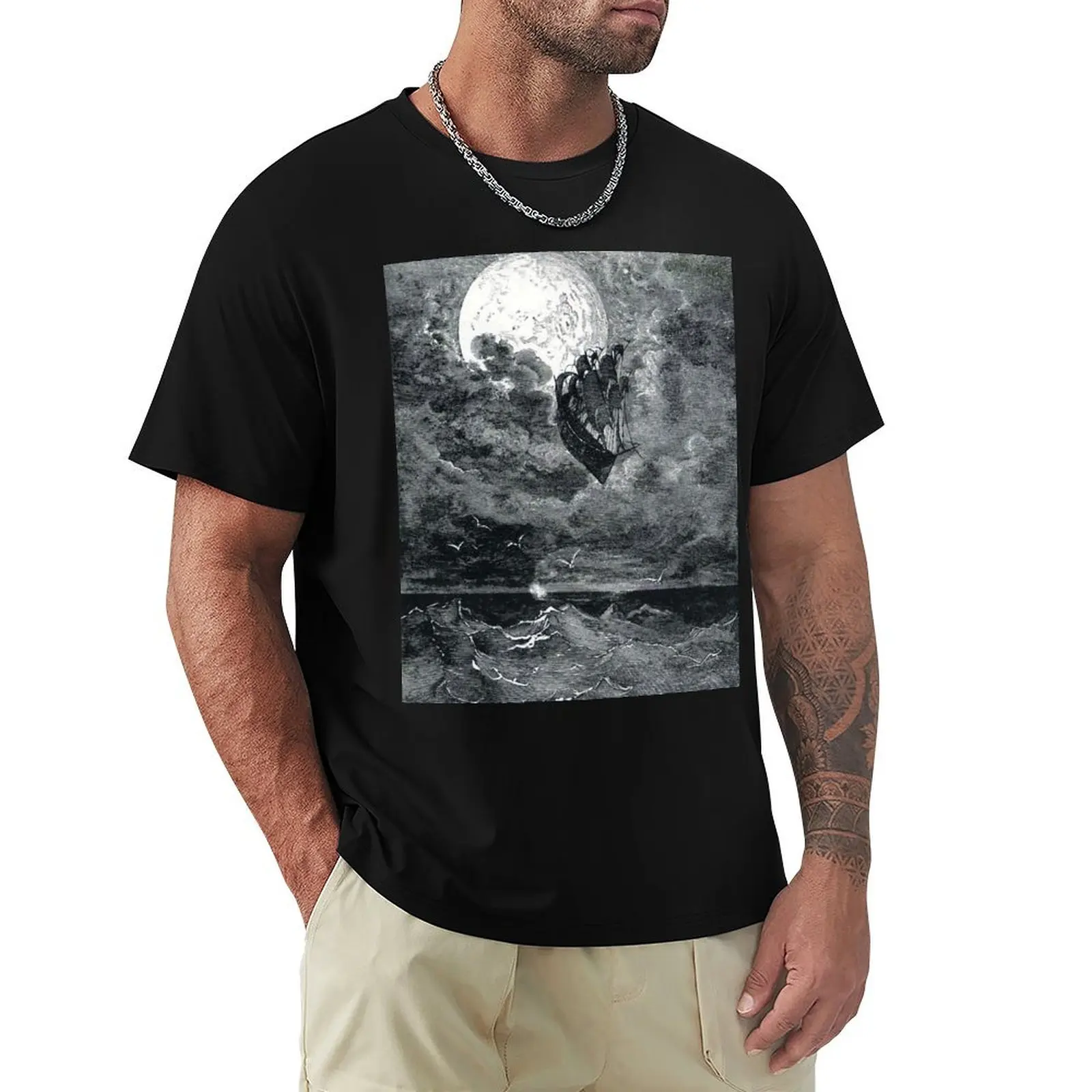 

A Voyage to the Moon - Gustave Dore T-Shirt Plus Size Street Style Tee