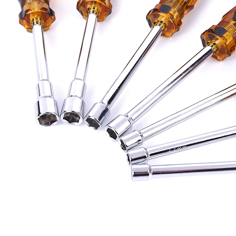 4/5/5.5/6/7/8/9/10/11/12/13/14mm Hex Socket Head Handle CRV Shaft Nut Screwdriver Nut-wrench M3 M4 Screwdriver Casing Batch Hand