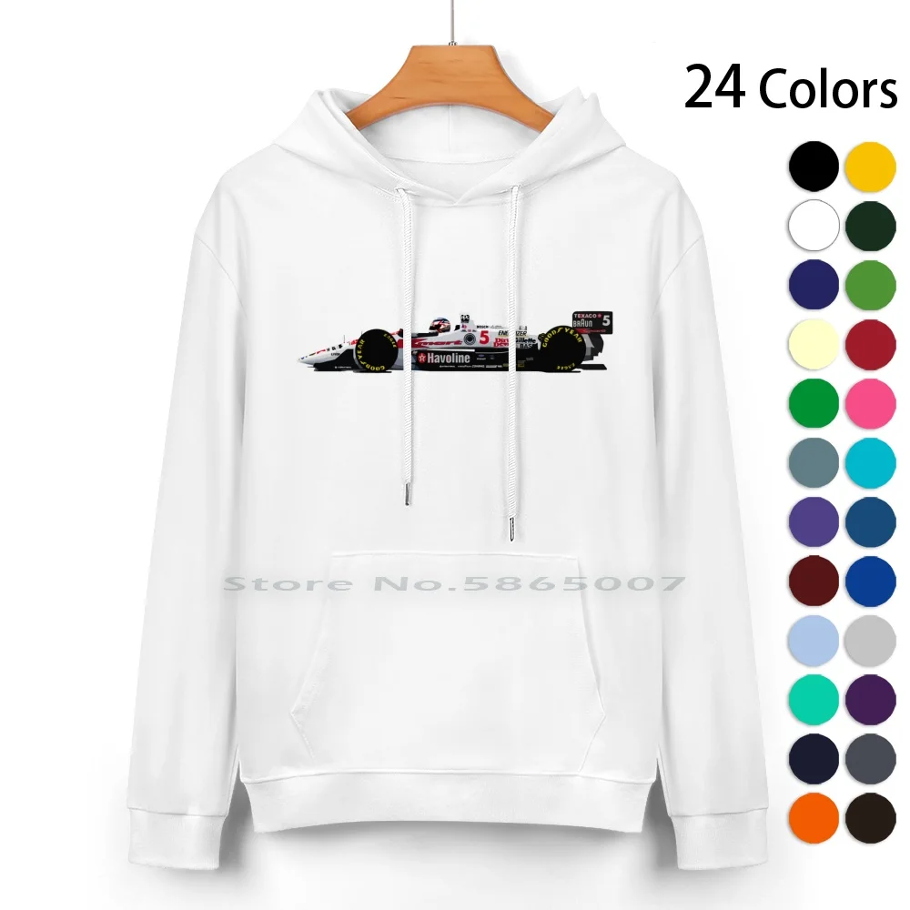 Nigel Mansell 1993 Lola T93 / 00 Indycar Pure Cotton Hoodie Sweater 24 Colors Grand Prix Race Ayrton Senna Monaco Circuit Cars