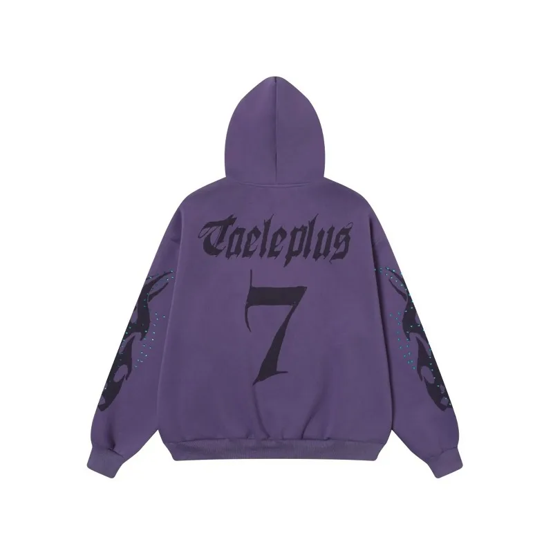 

Sports and leisure autumn and winter flame pattern hooded sweatshirt for women and men, autumn loose casual zipper jacket