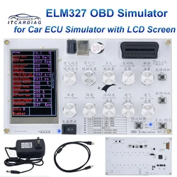 ELM327 ECU Simulator OBD Simulator With LED For Cars ECU Test Platform ELM327 Development Test Car OBDII OBD2 ECU Simulator