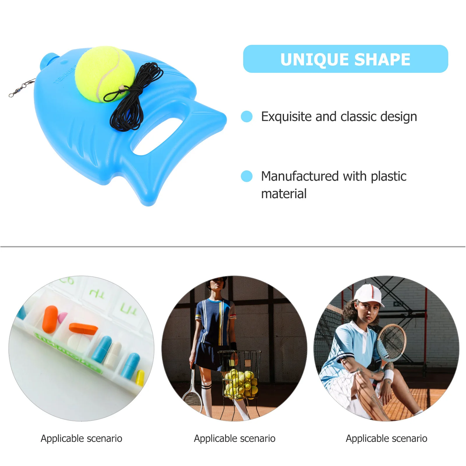 

1 set Tennis Training For Indoor Tennis Training Base Outdoor Sports Prop Reflex Skill Practice Parent Interaction Set