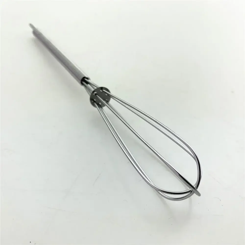 Stainless Steel Mini Egg Beater Manual Oil Treatment Paste Stirrer Hair Color Paste Blending Rod Beater