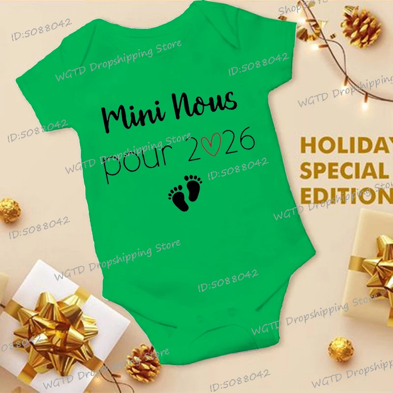 ملابس صغيرة Nous Pour 2026 لإعلان الطفل ملابس داخلية للأطفال حديثي الولادة ملابس صيفية للأولاد والبنات رومبير للجسم ملابس تكشف الحمل