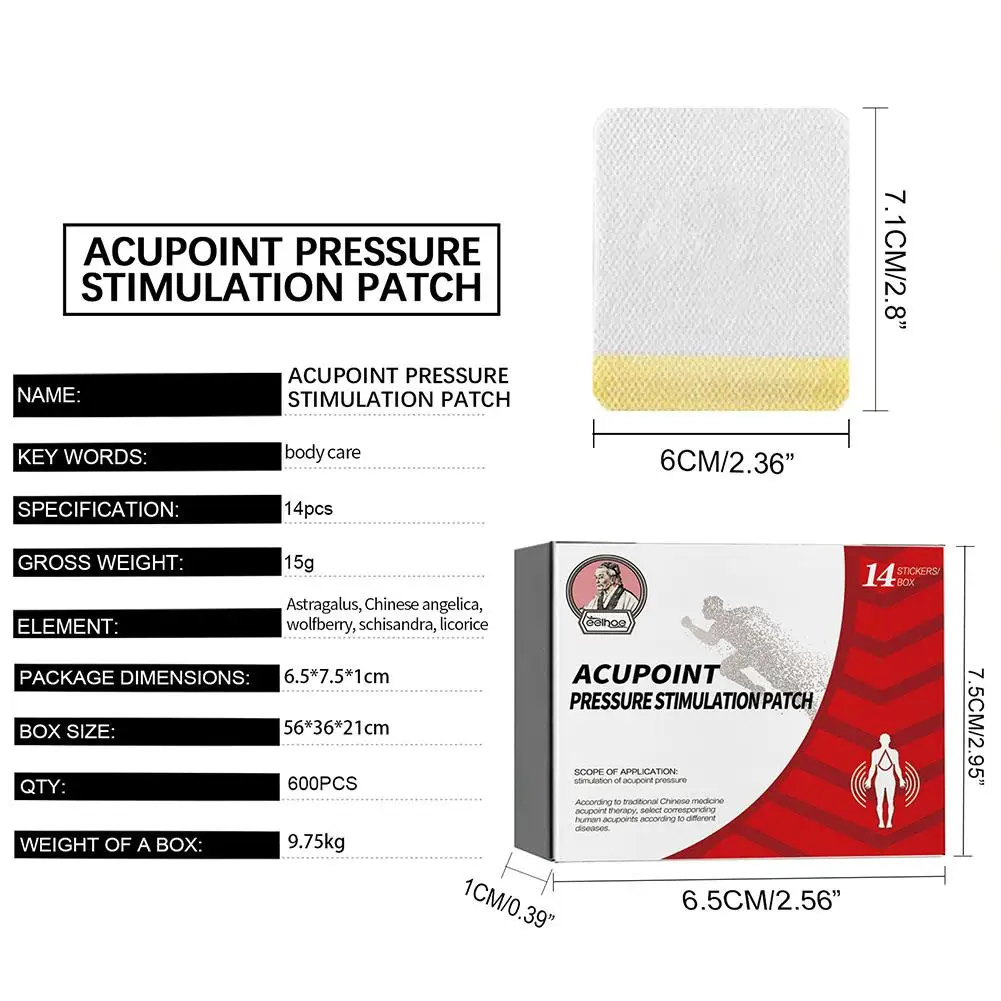 14Pcs Acupoint Pressure Stimulation Patch Diabetic Paste Acupoint Pressure Patch Paste Leg Soothing Patches Massage Patch