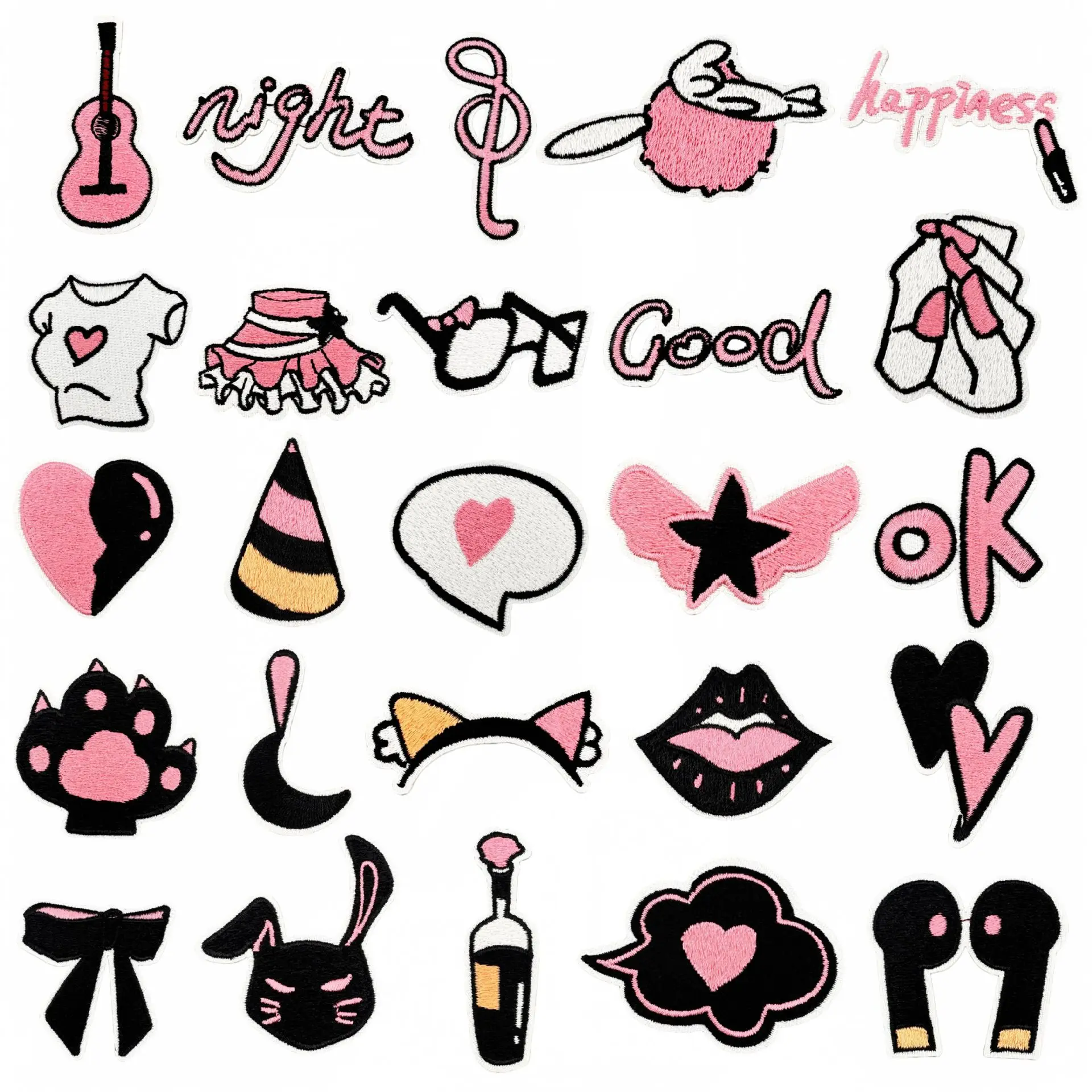 

Embroidered Patch Iron On Patches for Clothing Love Clothes Stickers Fabric Sewing Thermal Adhesive Applique Fusible Badgess