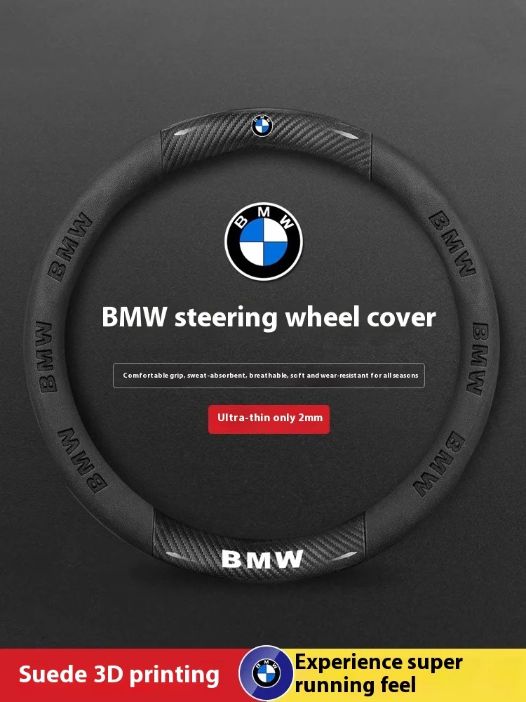 BMW M X1 X3 X5 X6 X7 G20 G30 G70 E39 E46 E90 E92 F10 F15 F25 F30 Carbon fiber Leather Car Steering Wheel Cover Auto Accessories