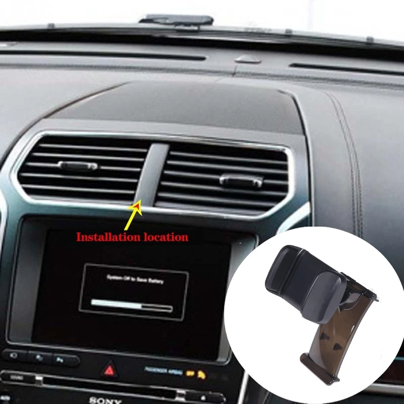 Car Phone Holder Stand Dedicated Mount Bracket Fixed Base Wireless Charging For Ford Explorer 2016 2017 2018 Interior Accessorie