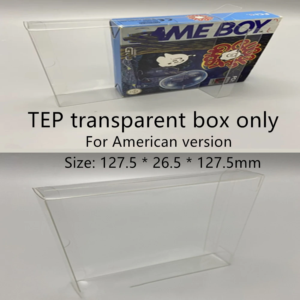 Collection Display Box For American version/GV/GBC/GBA Game Storage Transparent Boxes TEP Shell Clear Collect Case
