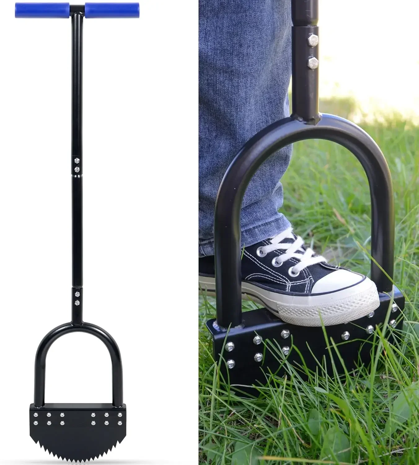 

Садовый инструмент для подрезки газона: 41-дюймовый кромкообрезной инструмент с лезвием из закаленной пружинной стали, длинной резиновой ручкой, широкой опорной площадкой, из нержавеющей марганцевой стали