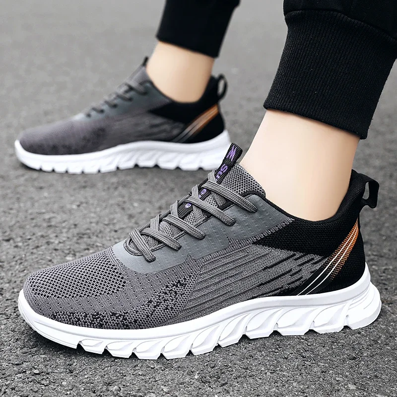 Summer New Fashion Casual Man Shoe Mesh Sneakers Thick Soled Breathable Non-slip Running Shoes Men\'s Shoes Free Shipping