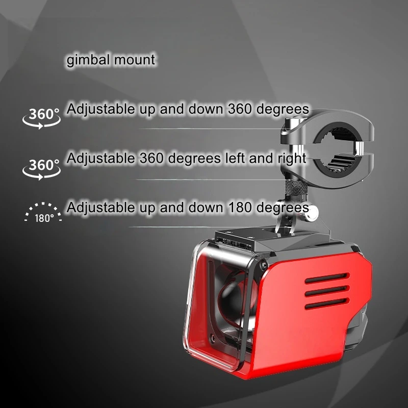 Electric bike motorcycle spotlight modification auxiliary spotlight with intelligent wire group high-power waterproof