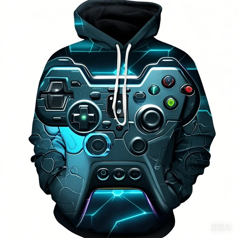 3D Print Gamer Hoodies For Men Fashion Design Mens Plus Size Pullover Gaming Hoodie Clothes Gamer Hoody Sudadera Hombre