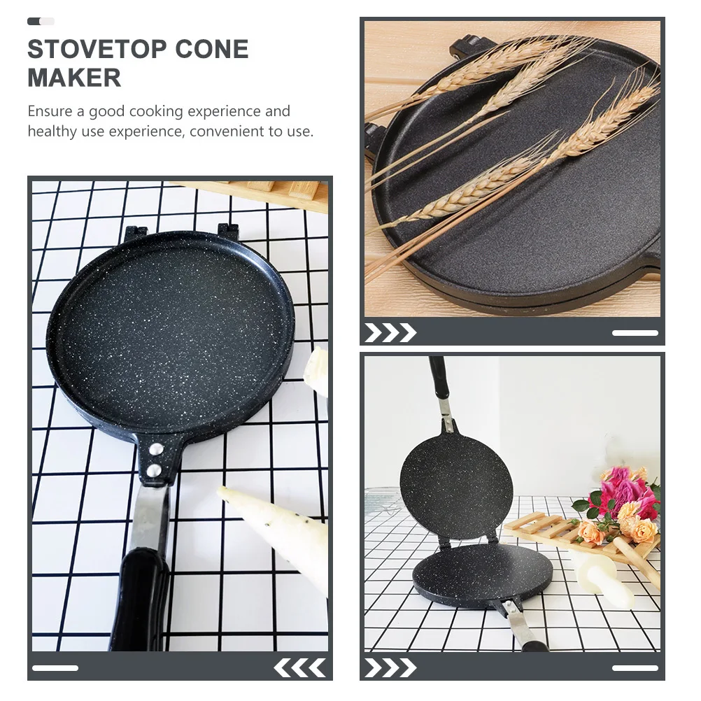 

Household Baking Mold Egg Roll Maker Non Stick Double Side Pan Multi Functional Ice Cream Cone Maker Kitchen Essential