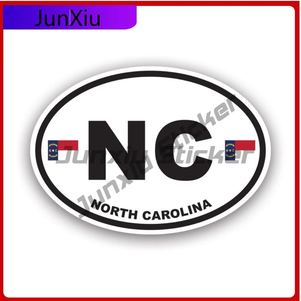 

North Carolina Flag Fade Resistant Waterproof Vintage For Helmet Car Body Motorcycle Self Adhesive Easy To Remove Decal Cool