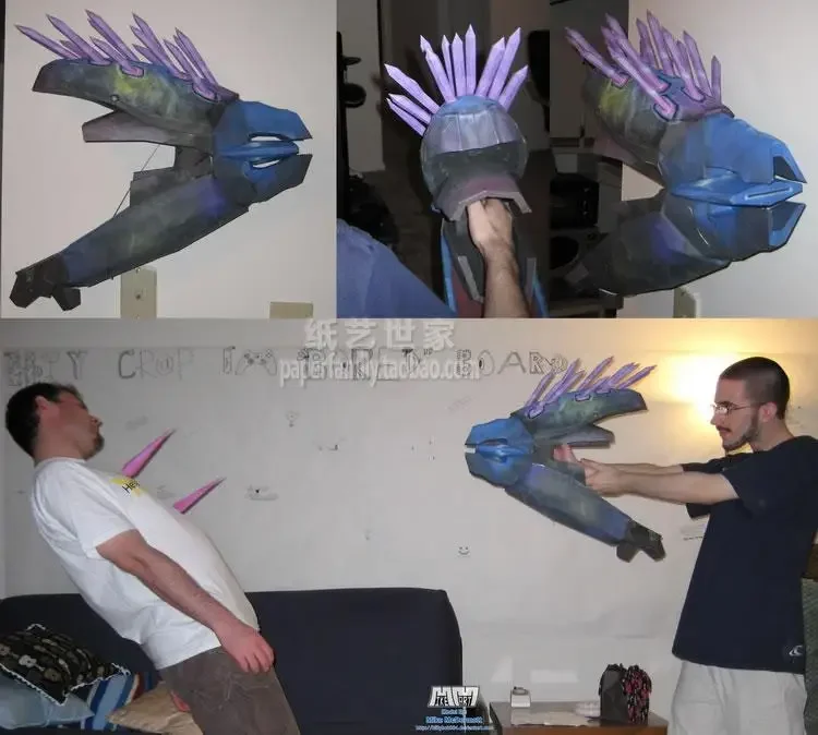 Needler Type-33 Guided Munitions Launcher Gun 3D Paper Model view 3